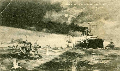 Post card depicting the Russian attack